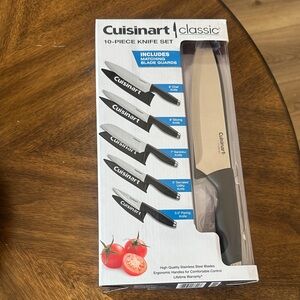 Brand New Cuisinart Classic Knife Set with Black Handles